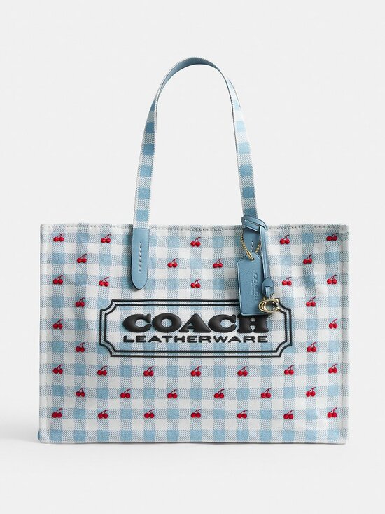 Coach Handbags - Coach Tote Bag With Gingham Print